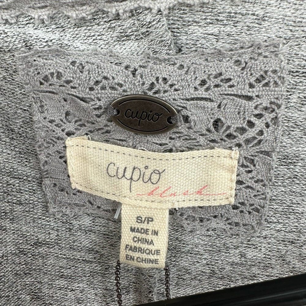NWT Cupio size small gray open front cardigan sweater with pockets‎ - Picture 5 of 8